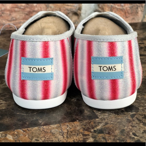 NEW TOMS Candy Cane Glitter Classics loafer - Picture 7 of 13